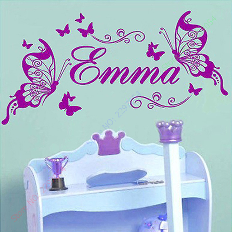 Baby Girl Nursery Quotes - New Butterflies Personalized Name Vinyl Butterfly