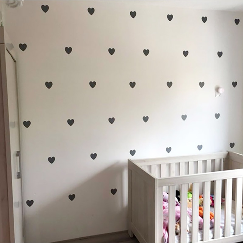 Baby Nursery Decor Girl - Heart Baby Room Decorative Stickers Girl