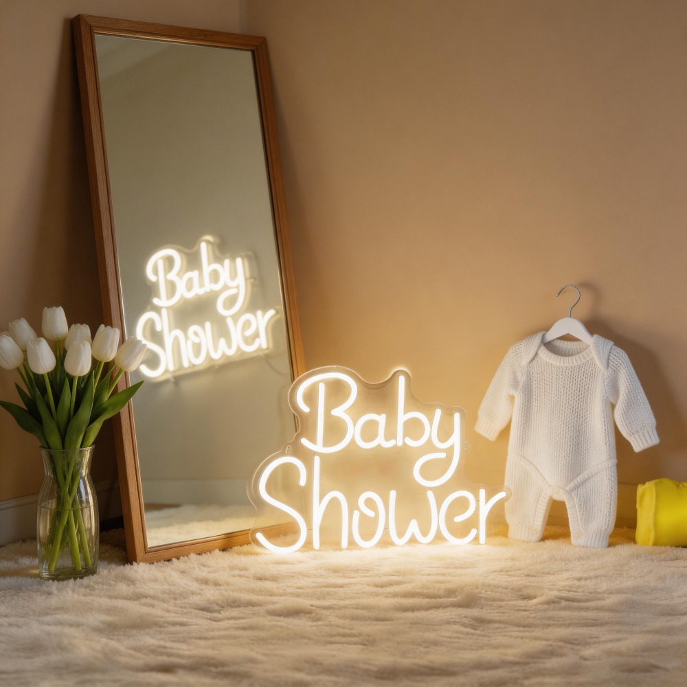 Baby Shower LED Neon Signs USB - Baby Nursery Wall Lights ulasan dan harga