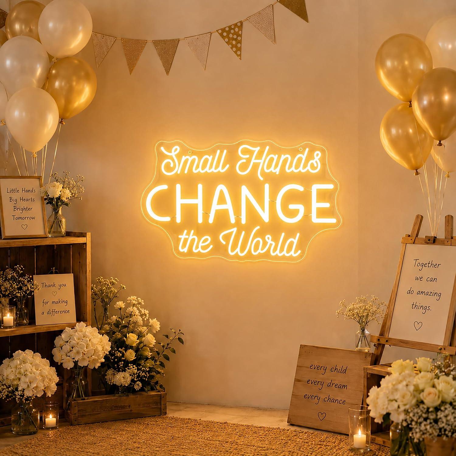 Small Hands Change the World N - Baby Nursery Wall Lights ulasan dan harga