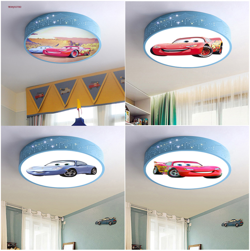 Cartoon Car Round Led Ceiling  - Baby Nursery Light Fixture ulasan dan harga