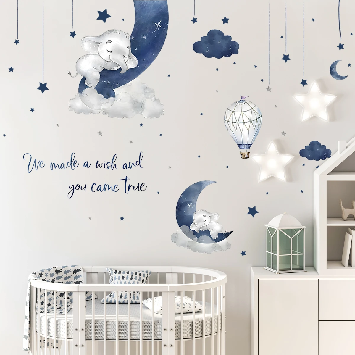 1Pc Cartoon Animal Elephant Wa - Baby Girl Nursery Quotes ulasan dan harga