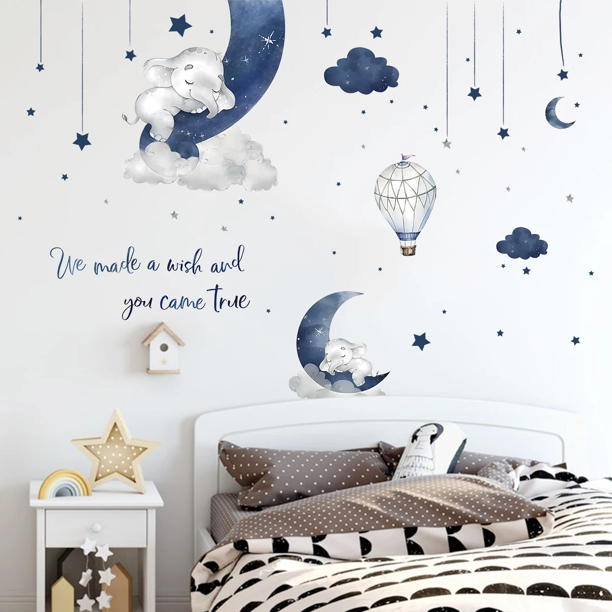 1Pc Cartoon Animal Elephant Wa - Baby Girl Nursery Quotes ulasan dan harga