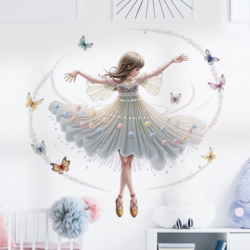 Dancing Girl Vinyl Child Wall  - Baby Nursery Decor Girl ulasan dan harga