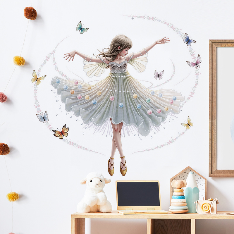 Dancing Girl Vinyl Child Wall  - Baby Nursery Decor Girl ulasan dan harga