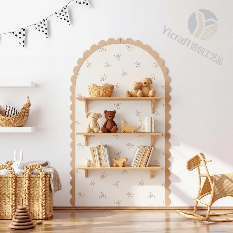 Wood Wall Arch Decor DIY Unfin - Baby Nursery Frames ulasan dan harga