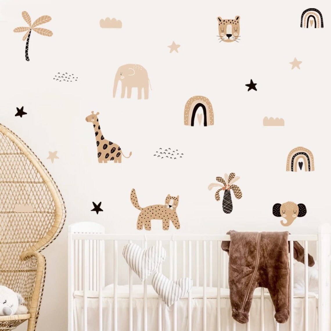 Boho Cartoon Rainbows Star Cut - Baby Nursery Decor Girl ulasan dan harga